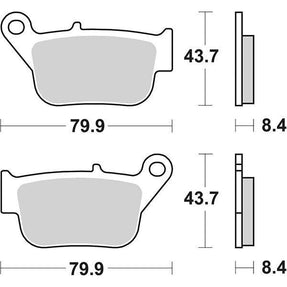 221HF SBS PASTIGLIA FRENO POST per YAMAHA 125 YP R X-MAX 2014-2015