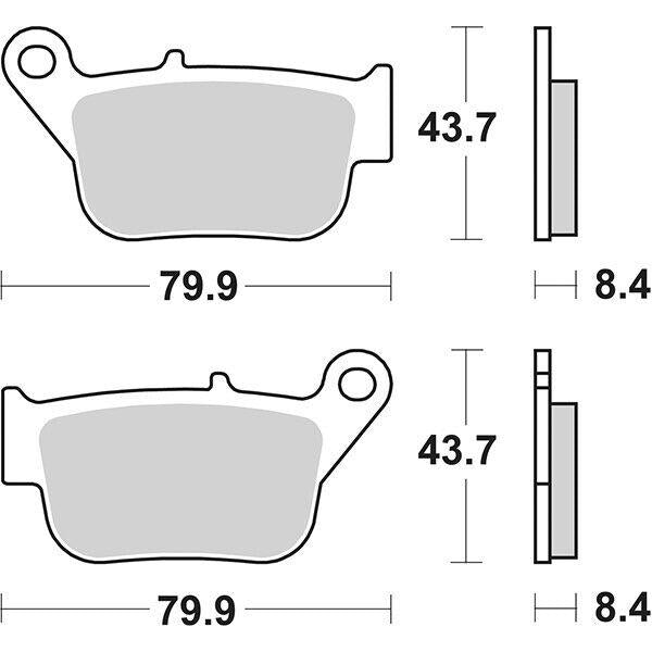 221HF SBS PASTIGLIA FRENO POST per YAMAHA 125 YP R X-MAX 2014-2015