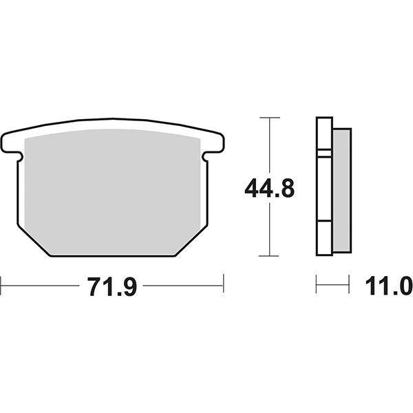 534DCC SBS PASTIGLIA FRENO ANT per SUZUKI 650 GS G Katana 1981-1982