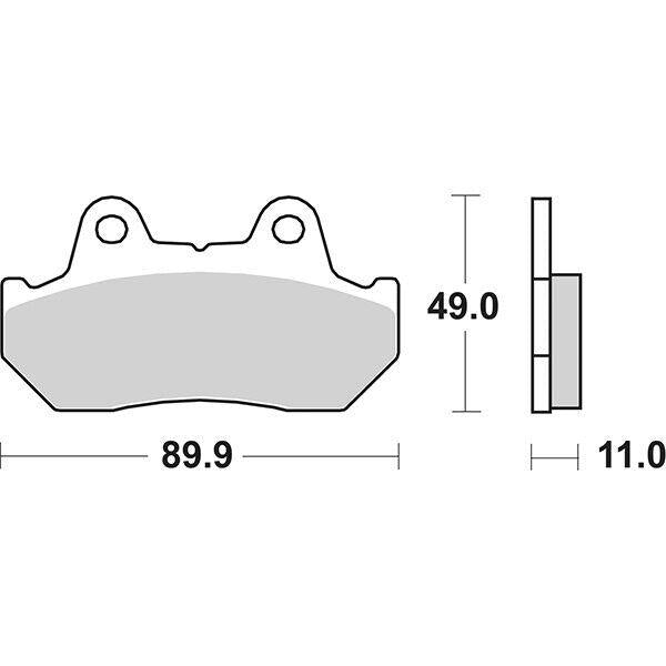 542DCC SBS PASTIGLIA FRENO ANT per HONDA 1100 VT C Shadow 1985-1993