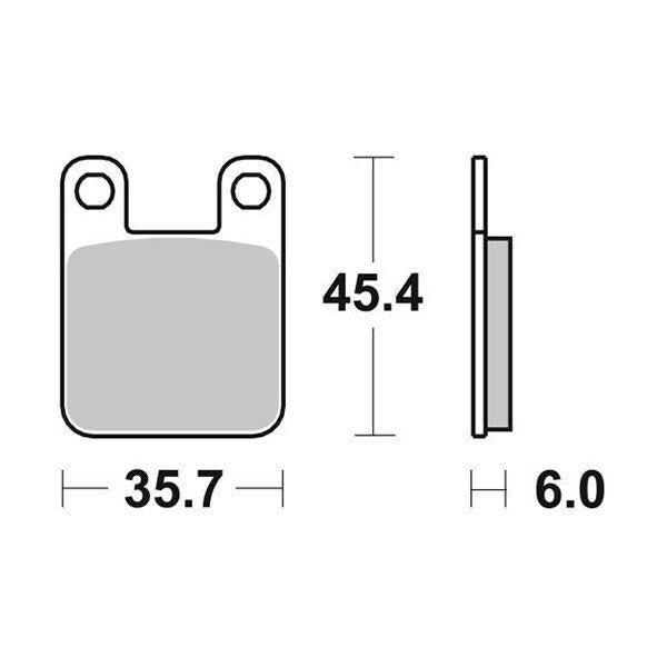 559SI SBS PASTIGLIA FRENO ANT per DERBI 50 Predator O2 Air 2000-0