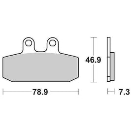588HF SBS PASTIGLIA FRENO POST per MOTO GUZZI 750 V7 III Stone (LD000) 2017-2017 - LGMoto SRL