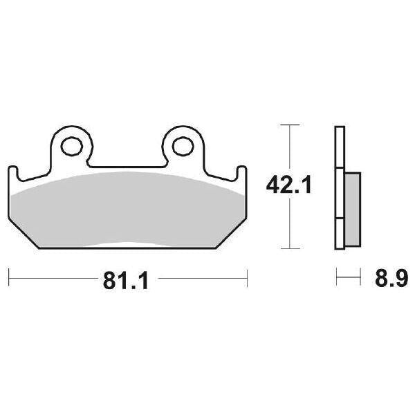 593HS SBS PASTIGLIA FRENO ANT DX o SX per HONDA 450 CB S 44CV 1986-1990