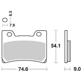 665HS SBS PASTIGLIA FRENO ANT DX o SX per YAMAHA 600 FZR R (4JH) 1994-1995
