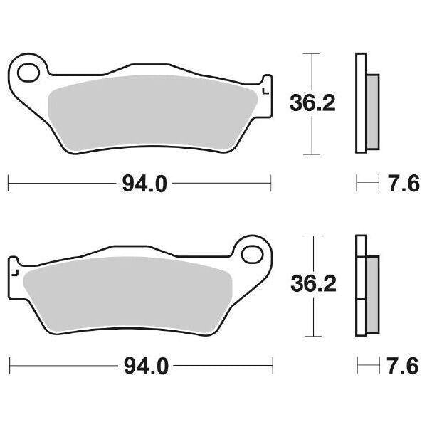 671LS SBS PASTIGLIA FRENO POST per DUCATI 1200 Multistrada V4 S ABS 2021-2024
