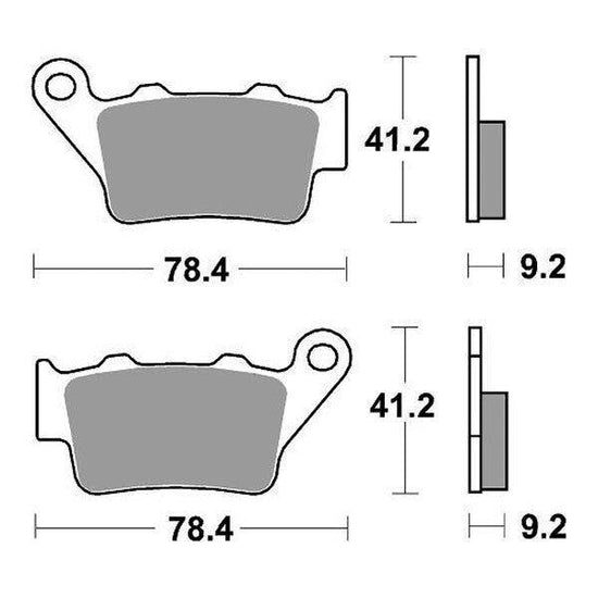 675RQ SBS PASTIGLIA FRENO POST per TM 250 EN Enduro 2T 1995-2000 - LGMoto SRL