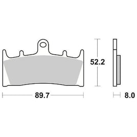 686HS SBS PASTIGLIA FRENO ANT DX o SX per KAWASAKI 900 Ninja ZX-9R 1996-2001 - LGMoto SRL