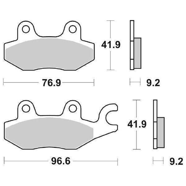 688HF SBS PASTIGLIA FRENO ANT per KYMCO 125 Dink 4T DD E3 2006-2015