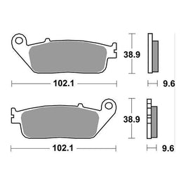 700SP SBS PASTIGLIA FRENO ANT per HONDA 700 CTX N 2014-2016