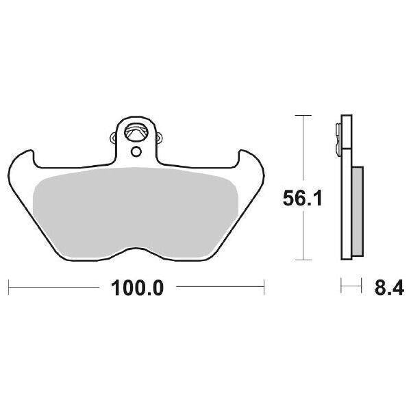 703HF SBS PASTIGLIA FRENO ANT DX o SX per BMW 1200 R CL Confortline 2001-2002