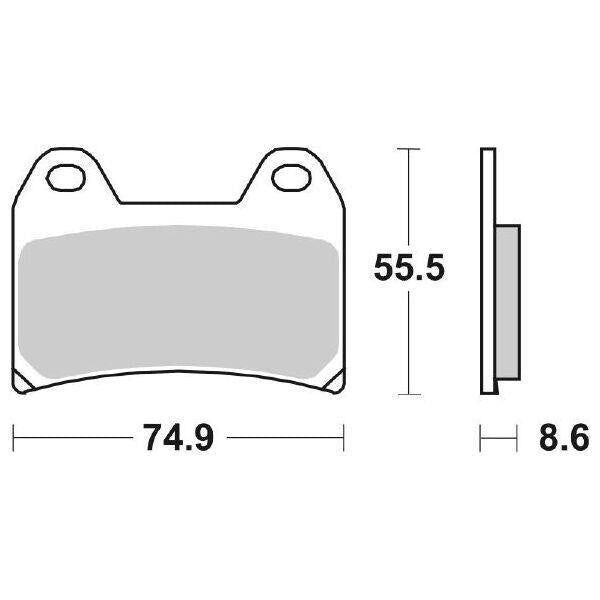 706HS SBS PASTIGLIA FRENO ANT DX o SX per DUCATI 1000 Monster S 2005-2005