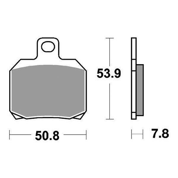 730RQ SBS PASTIGLIA FRENO POST per DUCATI 750 Supersport IE 2001-2002