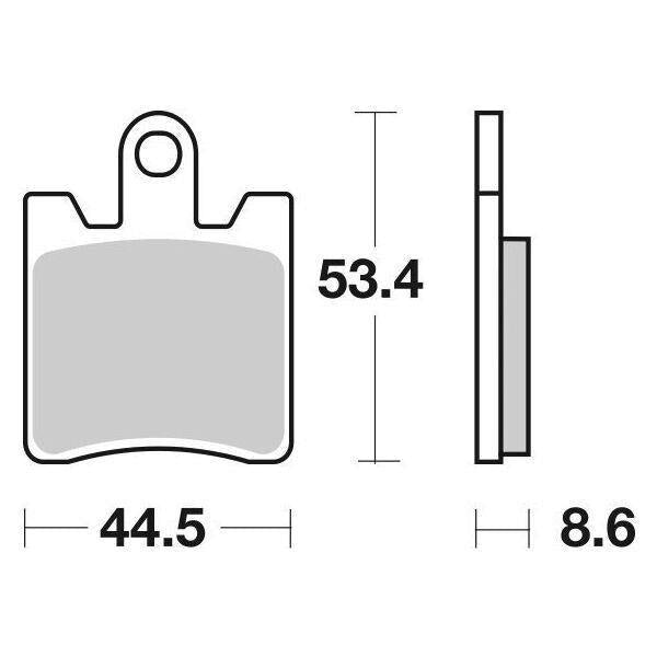 740HS SBS PASTIGLIA FRENO ANT DX o SX per TRIUMPH 1215 Trophy / SE 2012-2013