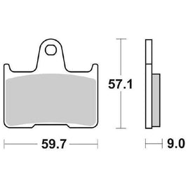 765DC SBS PASTIGLIA FRENO POST per SUZUKI 1000 GSX-R 2005-2006