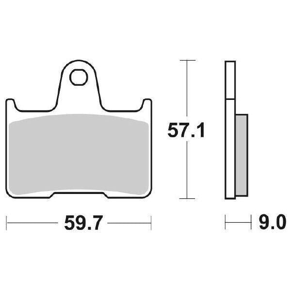765DC SBS PASTIGLIA FRENO POST per SUZUKI 1000 GSX-R 2005-2006