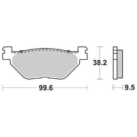 769LS SBS PASTIGLIA FRENO POST per YAMAHA 900 TDM 2002-2013