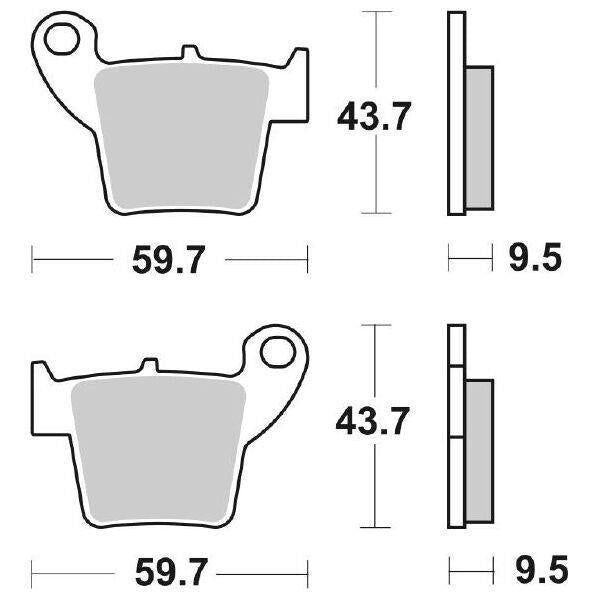 777SI SBS PASTIGLIA FRENO POST per HONDA 450 CRF X 2005-2017