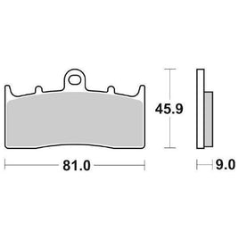 778HF SBS PASTIGLIA FRENO ANT DX o SX per BMW 1100 R S ABS 2001-2006