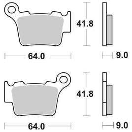 791RSI SBS PASTIGLIA FRENO POST per HUSQVARNA 449 TE 2011-2013
