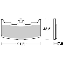 795HS SBS PASTIGLIA FRENO ANT per BUELL 900 XB9S Lightning 2003-2004