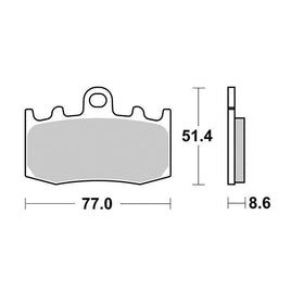 796SP SBS PASTIGLIA FRENO ANT DX o SX per BMW 1200 R GS 2004-2012