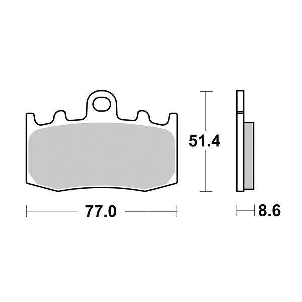 796SP SBS PASTIGLIA FRENO ANT DX o SX per BMW 1200 R GS 2004-2012