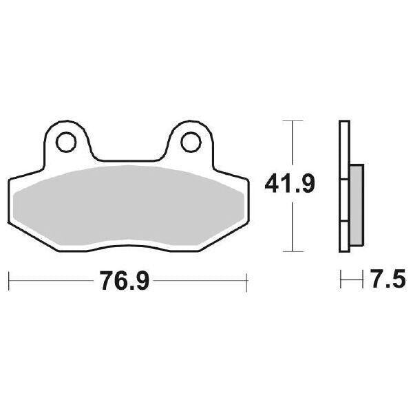 814HF SBS PASTIGLIA FRENO POST per HYOSUNG 650 GT Comet 2004-2005