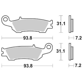 840SI SBS PASTIGLIA FRENO ANT per YAMAHA 450 WR F 2016-2020