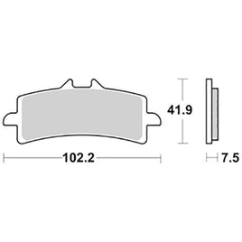 841SP SBS PASTIGLIA FRENO ANT per KTM 450 SMR 4T 2014-2014