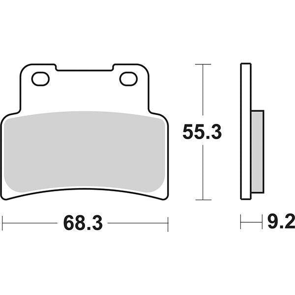 844RST SBS PASTIGLIA FRENO ANT per YAMAHA 125 YZF R / YZF R ABS 2019-2022
