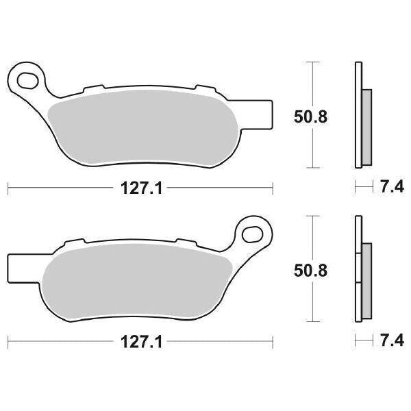 854LS SBS PASTIGLIA FRENO POST per HARLEY DAVIDSON 1690 FLSTF Fat Boy 2013-2013