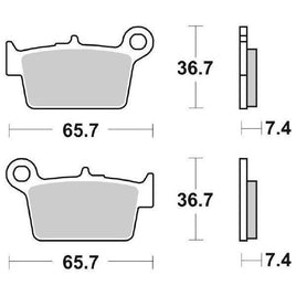861HF SBS PASTIGLIA FRENO POST per BETAMOTOR 50 RR Enduro Std 2013-2013