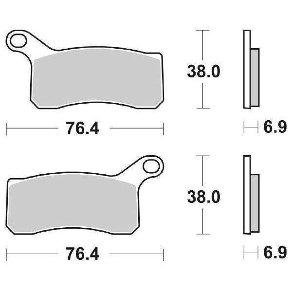 866SI SBS PASTIGLIA FRENO ANT per KTM 450 SXF ATV 2009-2012