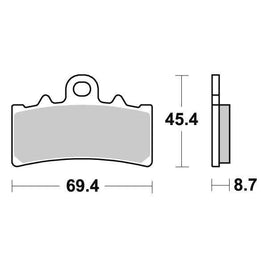 877HF SBS PASTIGLIA FRENO ANT per HUSQVARNA 125 Svartpilen 2021-2021