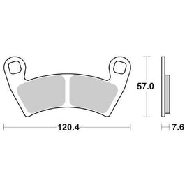 897SI SBS PASTIGLIA FRENO ANT per POLARIS 904 Ranger Diesel 4X4 2010-2013