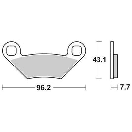 899RSI SBS PASTIGLIA FRENO POST per POLARIS 550 Sportsman XP 2009-2014
