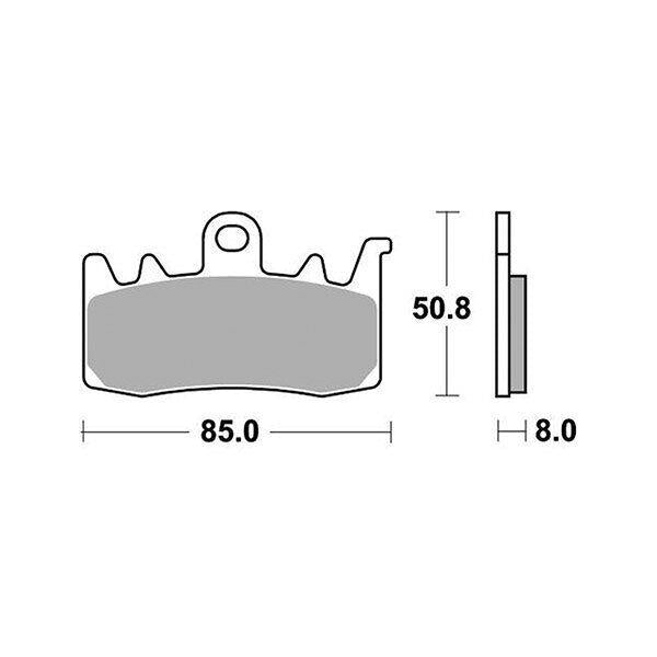 900DS2 SBS PASTIGLIA FRENO ANT DX o SX per APRILIA 1100 Tuono V4 RR 2015-2016