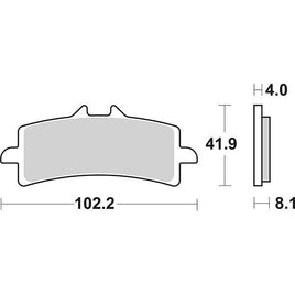 901DS-1 SBS PASTIGLIA FRENO ANT DX o SX per BIMOTA 1099 DB7 Oronero 2009-2012