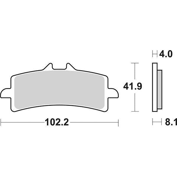 901DC SBS PASTIGLIA FRENO ANT DX o SX per APRILIA 1000 RSV4 RR 2015-2021