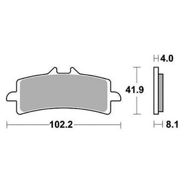 901RST SBS PASTIGLIA FRENO ANT DX o SX per MOTO MORINI 1200 Corsaro ZT 2018-2021
