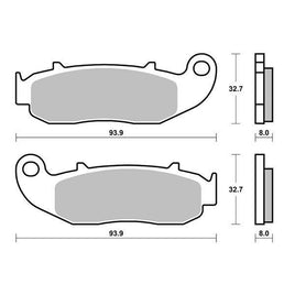 926HF SBS PASTIGLIA FRENO ANT per FANTC MOTOR 125 TL M Performance 4T 2017-2019