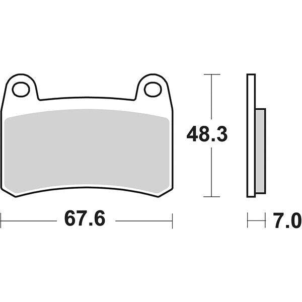 933HS SBS PASTIGLIA FRENO ANT DX o SX per BENELLI 300 BN302 2015-2016