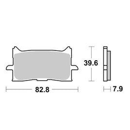 940HS SBS PASTIGLIA FRENO ANT DX o SX per HONDA 650 CBR R ABS 2019-2024
