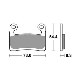 960RST SBS PASTIGLIA FRENO ANT DX o SX per BMW 1250 R GS Adventure 2019-2024