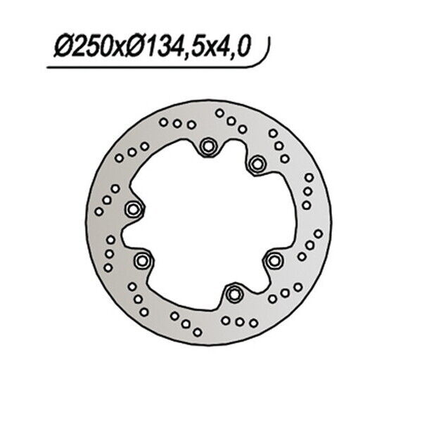 065 NG DISCO FRENO POST per SUZUKI 750 DR S Big (Sr41B/E777) 1988-1989