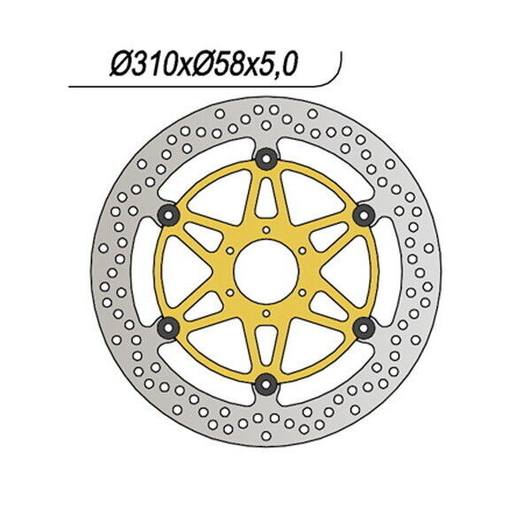 1114 NG DISCO FRENO ANT DX o SX per HONDA 1100 CBR XX Super Blackbird 1997-1998