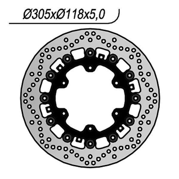 1137 NG DISCO FRENO ANT DX o SX per BMW 1100 K LT / LT SE ABS 1992-1990