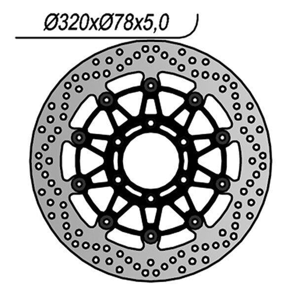 1258 NG DISCO FRENO ANT DX o SX per TRIUMPH 955 Sprint RS IE (T695RS) 1999-2004