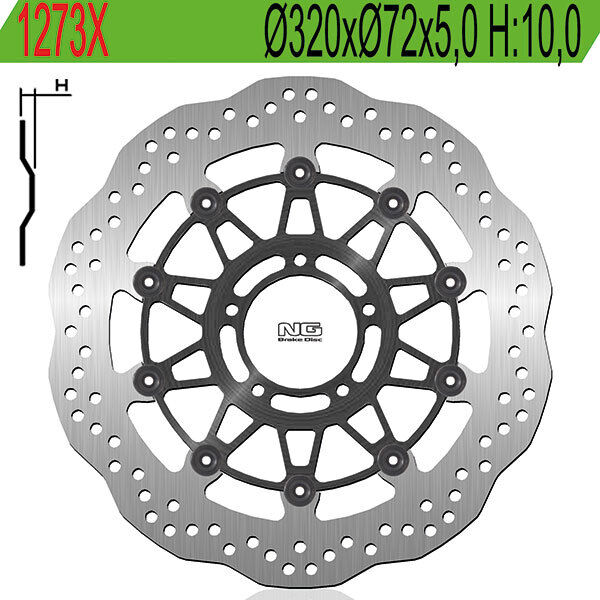 1273X NG DISCO FRENO ANT DX o SX per DUCATI 937 Hypermotard 939 2016-2018