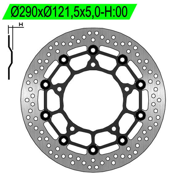 1278 NG DISCO FRENO ANT DX o SX per SUZUKI 650 SV ABS 2007-2009